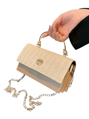 Straw Woven Chain Bag